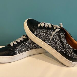 Dolce Vita Black and Silver Speckled Sneakers